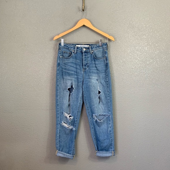 Brandy Melville Denim - Brandy Melville destroyed high waisted jeans